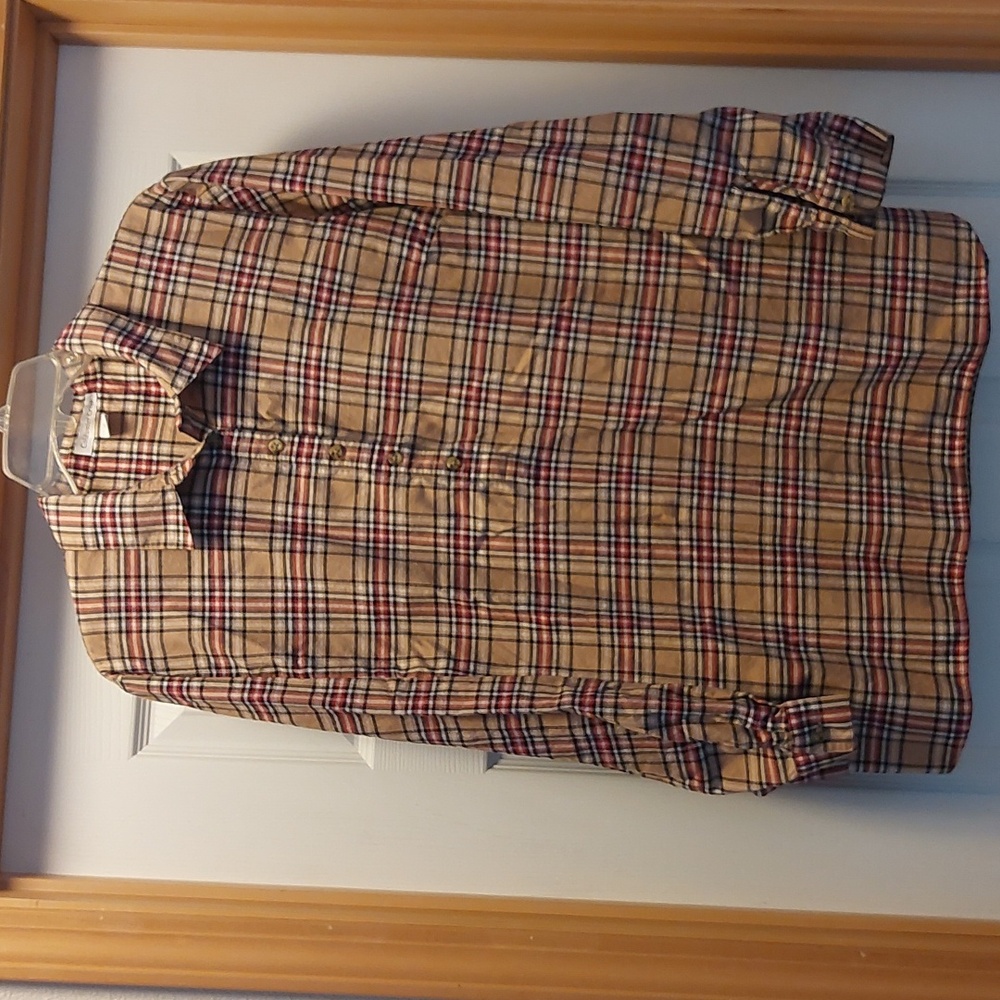 Flannel, half button, Coldwater Creek blouse.
